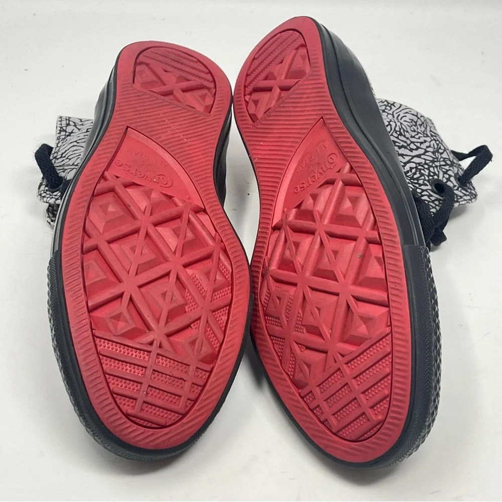 Converse X Shoe Palace All Star High Shoes Womens 8 Black Gray Red Elephant